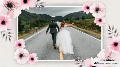 Romantic Wedding Photo Slideshow Video Displays template preview