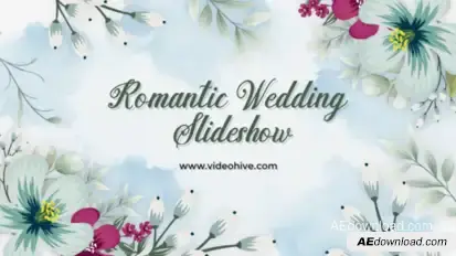 Romantic Wedding Slideshow Video Displays template preview