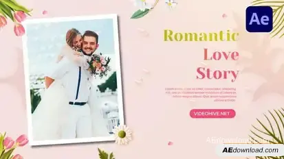 Romantic Wedding Slideshow Logo Stings template preview