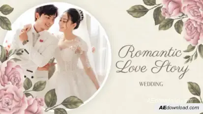 Romantic Wedding Slideshow Video Displays template preview
