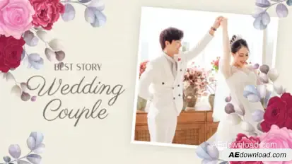 Romantic Wedding Slideshow Video Displays template preview