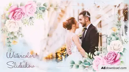 Romantic Wedding Slideshow Video Displays template preview