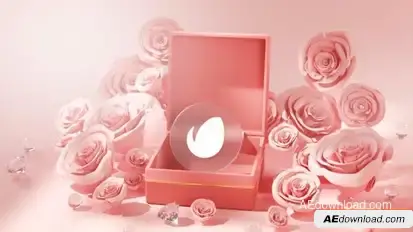 Rose Box Valentine Logo Reveal 3D Logo Stings template preview