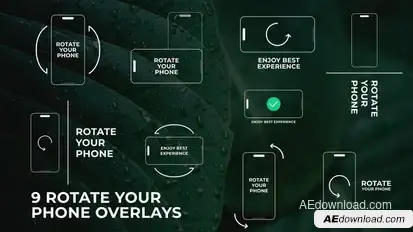 Rotate Your Phone Video Displays template preview