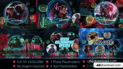 Round Holographic Opener Openers template preview