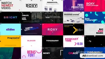 Roxy Typography Slides Titles template preview