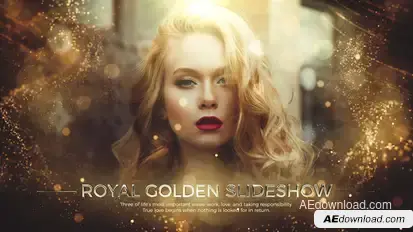 Royal Golden Slideshow Video Displays template preview