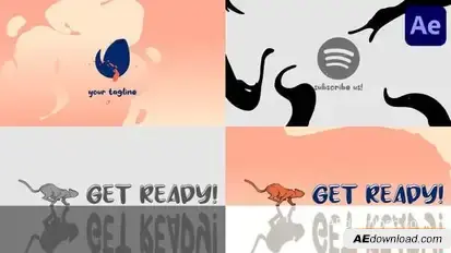 Running Cat Logo Opener for After Effects Logo Stings template preview