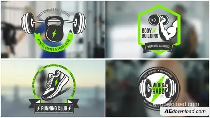 Running Sports Gym Fitness Titles Titles template preview