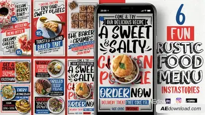 Rustic White Menu Instagram Stories Product Promo template preview