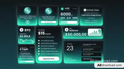 SaaS Widgets Elements template preview