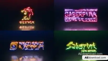SaberPunk Logo Reveal (No Plugins) Logo Stings template preview