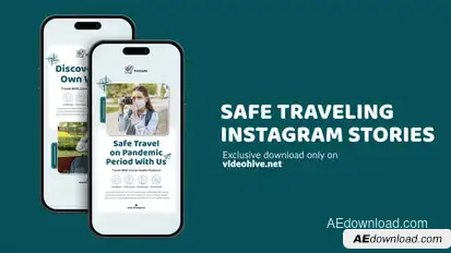 Safe Traveling Instagram Stories Openers template preview