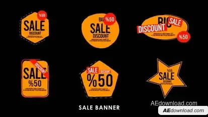 Sale Banner Pack Elements template preview