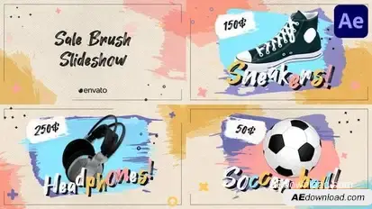 Sale Brush Slideshow | After Effects Openers template preview