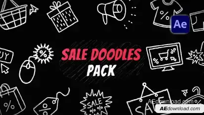Sale Doodles Pack Product Promo template preview