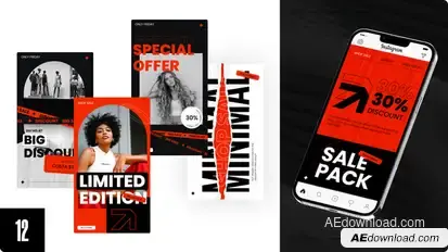 Sale Instagram Stories Video Displays template preview