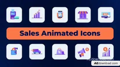 Sales Animated Icons Elements template preview