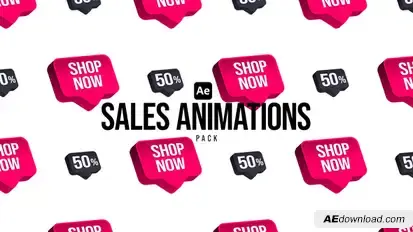 Sales Animations Pack Titles template preview