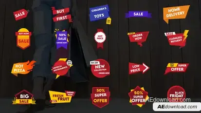 Sales Badges || After Effects Titles template preview
