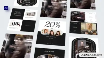 Salon Instagram Posts Product Promo template preview