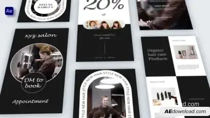 Salon Instagram Stories (6 in 1) Product Promo template preview