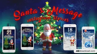 Santa Message Instagram Stories Product Promo template preview