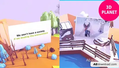 Earth Day Video Displays template preview