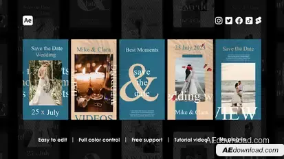 Save the Date Instagram Reels Product Promo template preview