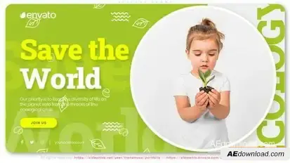 Save The Planet Ecology Promo Openers template preview