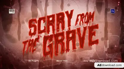 Scary Blood Titles Titles template preview