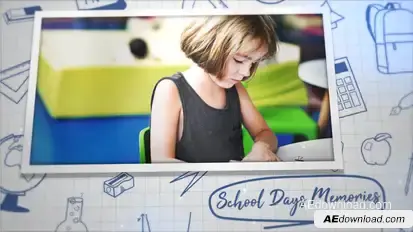 School Days Memories Video Displays template preview