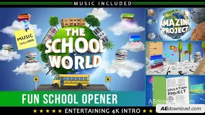 School Education Kids Intro Openers template preview