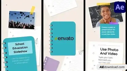 School Education Slideshow for After Effects Openers template preview