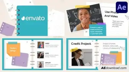 School Education Slideshow for After Effects Openers template preview