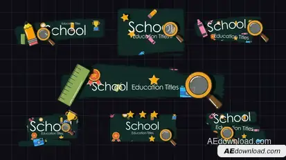 School Education Titles Titles template preview
