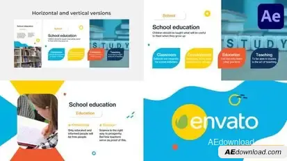 School Slideshow for After Effects Openers template preview