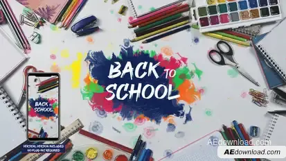 School Stop Motion Logo Stings template preview