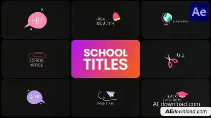 School Titles | After Effects Titles template preview