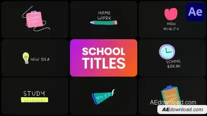 School Titles for After Effects Titles template preview