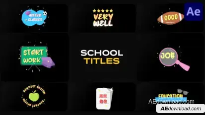 School Titles for After Effects Titles template preview