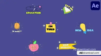 School Titles for After Effects Titles template preview