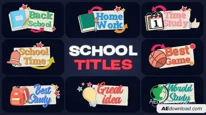 School Titles Titles template preview