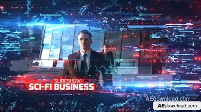 Sci-Fi Business Slideshow Video Displays template preview