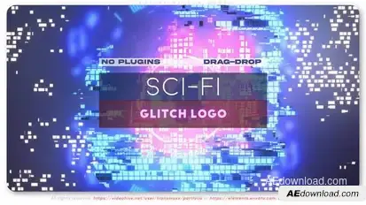 Sci-Fi Glitch Logo Logo Stings template preview