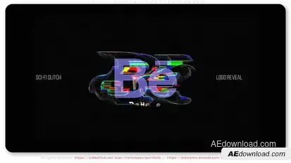 Sci-Fi Glitch Logotype Opener Logo Stings template preview