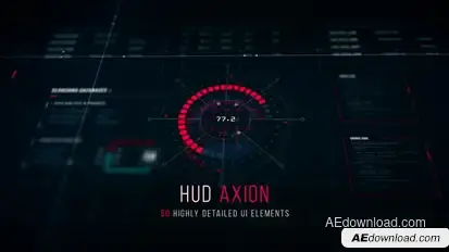Sci-Fi HUD - Axion Elements template preview