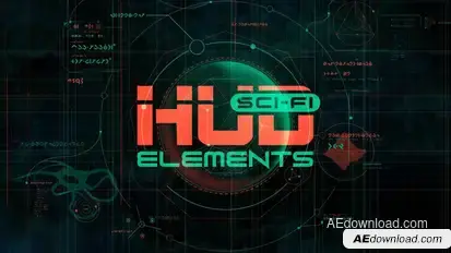 Sci-fi HUD Elements Infographics template preview