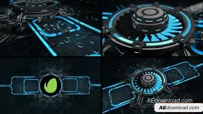 Sci-Fi Technological Energy Logo Openers template preview