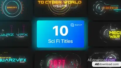 Sci-Fi Titles Vol. 01 Titles template preview